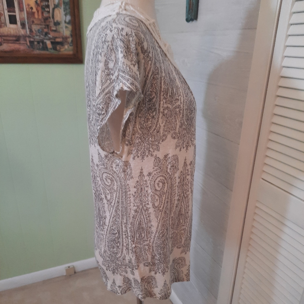 Lucky Brand macrame top blouse small *4 - Picture 2 of 4